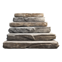 Long stone steps isolated on transparent background png