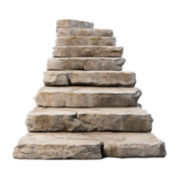 Long stone steps isolated on transparent background png