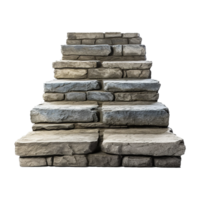 Long stone steps isolated on transparent background png