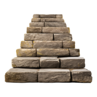 Long stone steps isolated on transparent background png