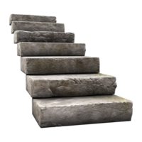 Long stone steps isolated on transparent background png