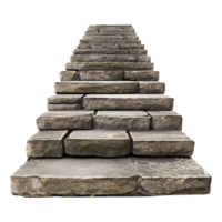 Long stone steps isolated on transparent background png