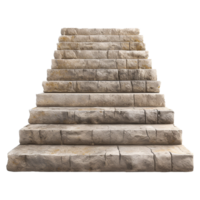 Long stone steps isolated on transparent background png