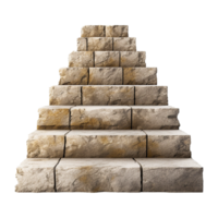 Long stone steps isolated on transparent background png