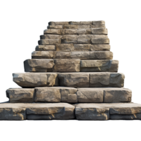 Long stone steps isolated on transparent background png