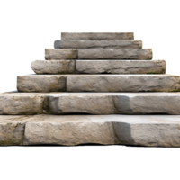 Long stone steps isolated on transparent background png