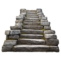 Long stone steps isolated on transparent background png