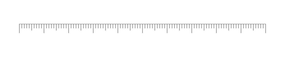 escala de matemáticas gobernante, de coser cinta, médico o meteorológico termómetro. horizontal medición gráfico con margen. distancia, altura o longitud herramienta modelo vector