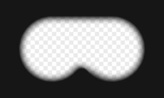 Periscope or binocular view with empty field. Army, spy, hunter or explorer optical tool for surveillance, magnifying, researching, following, investigation vector