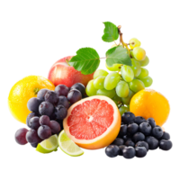 Grape Fruits, Fresh and Juicy, Isolated on Transparent Background. png