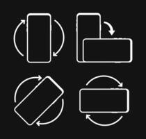 Rotate smartphone isolated icon. Device rotation symbol. Turn your device vector