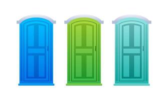 Public bio toilet. Mobile portable plastic toilet used in public places. Restroom movable WC. vector
