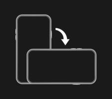 Rotate smartphone isolated icon. Device rotation symbol. Turn your device vector