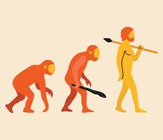 Human evolution flat illustration vector