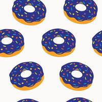 Seamless Donuts pattern background vector