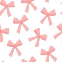 Seamless Bow ribbon pattern background vector