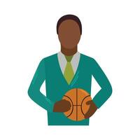 baloncesto entrenador icono clipart avatar logotipo aislado ilustración vector