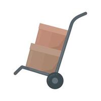 Moving cart with boxes icon clipart avatar logotype isolated illustration vector