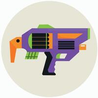 Laser gun blaster future weapon icon clipart avatar logotype isolated illustration vector