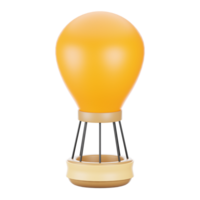 3d rendering hot air balloon icon. 3d hobbies icon concept png