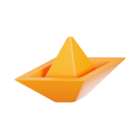 3d rendering origami icon. 3d hobbies icon concept png