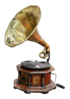 alt Grammophon mit hölzern Box png