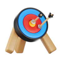 3d rendering archery icon. 3d hobbies icon concept png