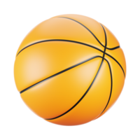 3d rendering basketball icon. 3d hobbies icon concept png