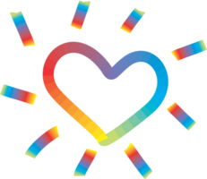 orgullo mes día corazón forma icono png