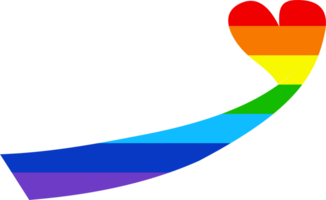 Pride month day heart shape icon png