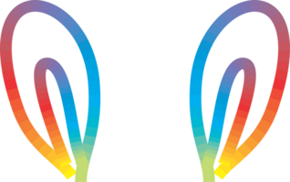 Rainbow ear rabbit png