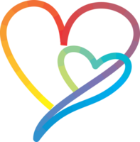 Pride month day heart shape icon png