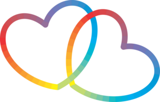 Pride month day heart shape icon png