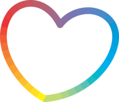 Pride month day heart shape icon png