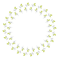 pequeno folhagem dentro arco forma em fundo png