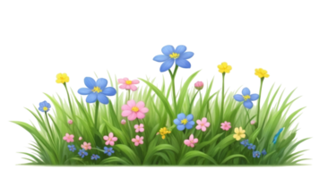 herbe et fleur. été herbe clipart png