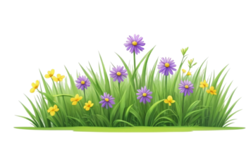 gras en bloem. zomer gras clip art png