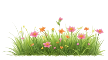 gras en bloem. zomer gras clip art png