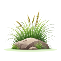 Gras Karikatur mit transparent Hintergrund png