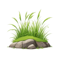 Gras Karikatur mit transparent Hintergrund png