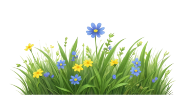 gras en bloem. zomer gras clip art png