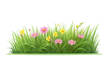 gras en bloem. zomer gras clip art png