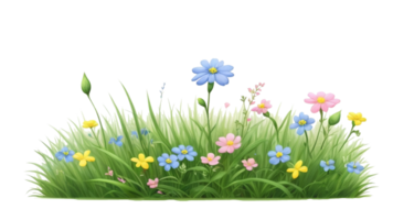 césped y flor. verano césped clipart png