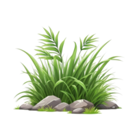 Gras Karikatur mit transparent Hintergrund png