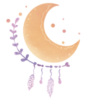 Mond und Blume im Bohemien png