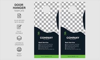 door hanger design template for your business or company vector