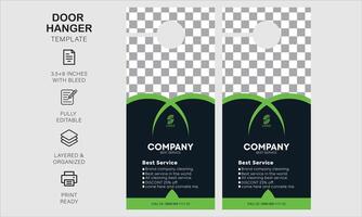 door hanger design template for your business or company vector