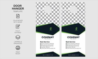 Door hanger design template for your business vector