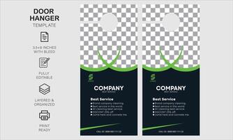 door hanger design template for your business or company vector