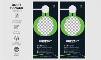 door hanger design template for your business or company vector